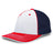 Pacific Headwear Trucker Flexfit® Cap 404F WHITE/NAVY/RED S/M