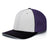 Pacific Headwear Trucker Flexfit® Cap 404F WHITE/PURPLE/BLACK S/M