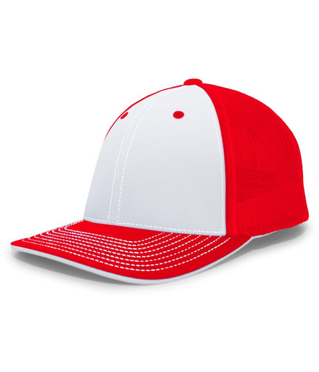 Pacific Headwear Trucker Flexfit® Cap 404F WHITE/RED/RED S/M