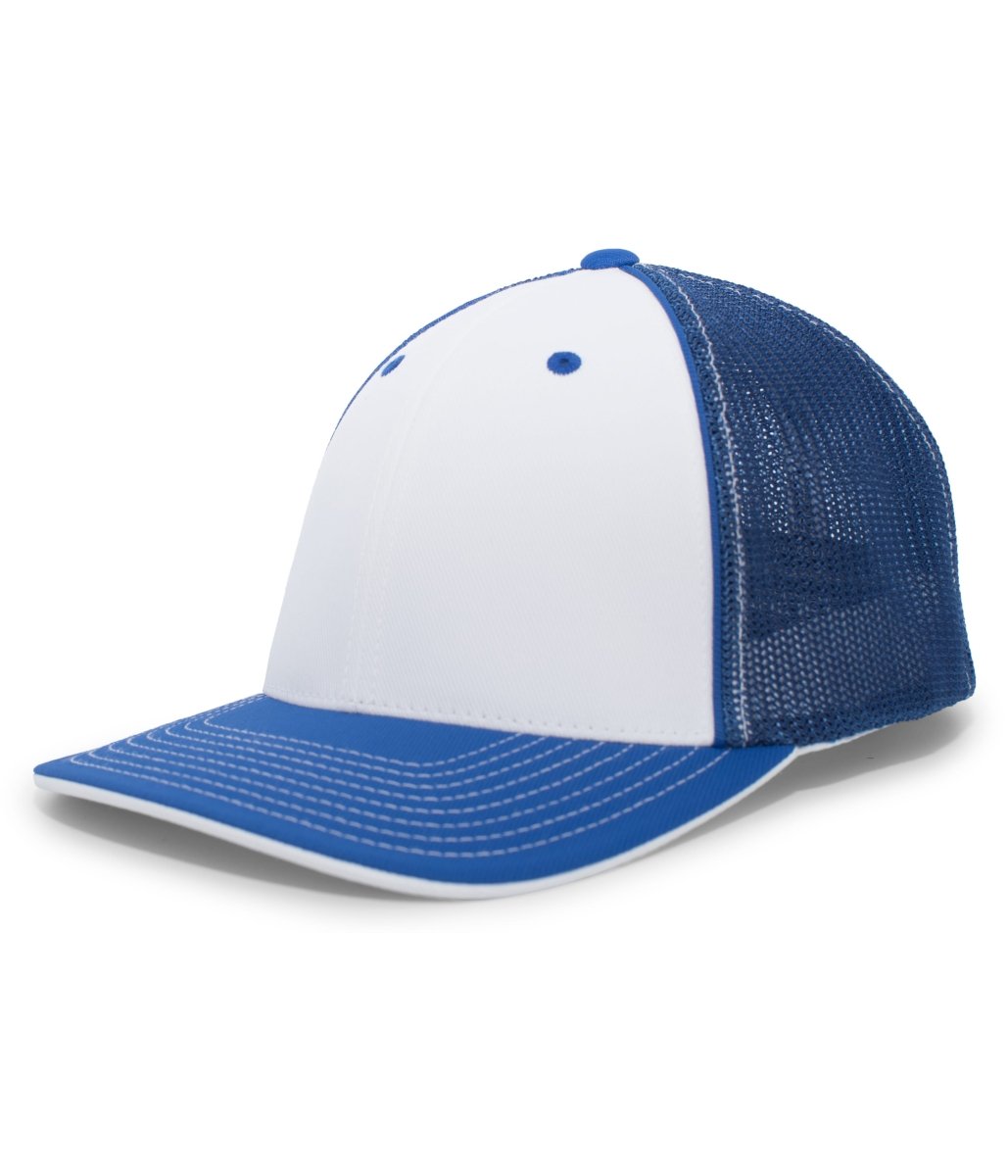 Pacific Headwear Trucker Flexfit® Cap 404F WHITE/ROYAL/ROYAL S/M