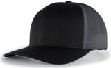 Pacific Headwear Trucker PacFlex Snapback Cap - Pacific Headwear P151 BLACK/GRAPHITE/BLACK OS