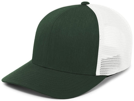 Pacific Headwear Trucker PacFlex Snapback Cap - Pacific Headwear P151 DARK GREEN/WHITE/DARK GREEN OS
