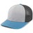 Pacific Headwear Trucker PacFlex Snapback Cap - Pacific Headwear P151 HEATHER GREY/LIGHT CHARCOAL/OC OS