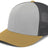 Pacific Headwear Trucker PacFlex Snapback Cap - Pacific Headwear P151 HEATHER GREY/LT CHARCOAL/AMBER OS