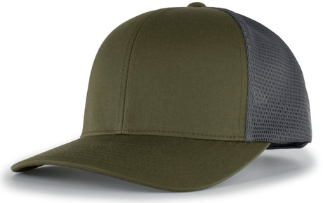 Pacific Headwear Trucker PacFlex Snapback Cap - Pacific Headwear P151 MOSS/GRAPHITE/MOSS OS