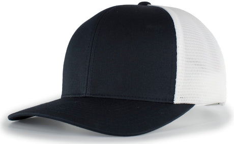Pacific Headwear Trucker PacFlex Snapback Cap - Pacific Headwear P151 NAVY/WHITE/NAVY OS