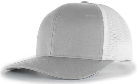 Pacific Headwear Trucker PacFlex Snapback Cap - Pacific Headwear P151 SILVER/WHITE/SILVER OS