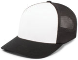 Pacific Headwear Trucker PacFlex Snapback Cap - Pacific Headwear P151 WHITE/BLACK/BLACK OS