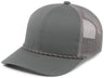 Pacific Headwear Trucker Snapback Braid Cap 104BR GRAPHITE OS