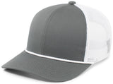 Pacific Headwear Trucker Snapback Braid Cap 104BR GRAPHITE/WHITE/GRAPHITE OS
