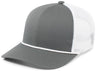 Pacific Headwear Trucker Snapback Braid Cap 104BR GRAPHITE/WHITE/GRAPHITE OS