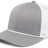 Pacific Headwear Trucker Snapback Braid Cap 104BR HEATHER GREY/WHITE/HEATHER GRE OS