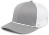 Pacific Headwear Trucker Snapback Braid Cap 104BR HEATHER GREY/WHITE/HEATHER GRE OS