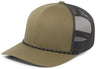 Pacific Headwear Trucker Snapback Braid Cap 104BR MG/LC/MG OS