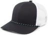 Pacific Headwear Trucker Snapback Braid Cap 104BR NAVY/WHITE/NAVY OS