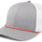 Pacific Headwear Trucker Snapback Braid Cap 104BR RED/HEATHER GREY/WHITE OS