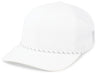 Pacific Headwear Trucker Snapback Braid Cap 104BR WHITE OS