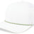 Pacific Headwear Trucker Snapback Braid Cap 104BR WHITE/MOSS GREEN OS