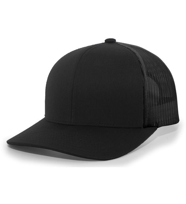 Pacific Headwear Trucker Snapback Cap | Pacific Headwear 104C Black OSFM Caps