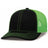 Pacific Headwear Trucker Snapback Cap | Pacific Headwear 104C Black/Neon Green/Black OSFM Caps
