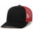 Pacific Headwear Trucker Snapback Cap | Pacific Headwear 104C Black/Red/Black OSFM Caps