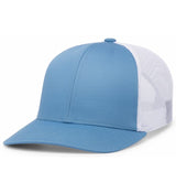 Pacific Headwear Trucker Snapback Cap | Pacific Headwear 104C Columbia Blue/White/Columbia Blue OSFM Caps