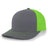 Pacific Headwear Trucker Snapback Cap | Pacific Headwear 104C Graphite/Neon Green/Graphite OSFM Caps