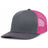Pacific Headwear Trucker Snapback Cap | Pacific Headwear 104C Graphite/Pink/Graphite OSFM Caps