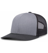 Pacific Headwear Trucker Snapback Cap | Pacific Headwear 104C Heather Grey/Lt Charcoal/Lt Charcoal OSFM Caps