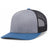 Pacific Headwear Trucker Snapback Cap | Pacific Headwear 104C Heather Grey/Lt Charcoal/Ocean Blue OSFM Caps