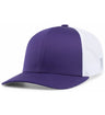 Pacific Headwear Trucker Snapback Cap | Pacific Headwear 104C Purple/White/Purple OSFM Caps