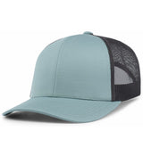 Pacific Headwear Trucker Snapback Cap | Pacific Headwear 104C Smoke Blue/Lt Charcoal/Smoke Blue OSFM Caps