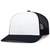 Pacific Headwear Trucker Snapback Cap | Pacific Headwear 104C White / Navy OSFM Caps
