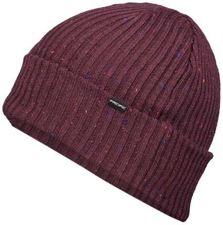 Pacific Headwear Tweed Beanie - Pacific Headwear P600K MAROON (HLW) OS