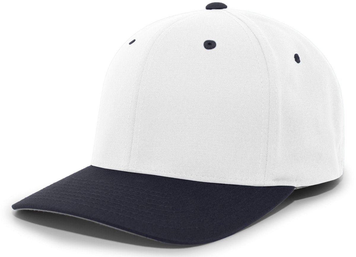 Pacific Headwear Twill Stretchfit Cap 430C WHITE/NAVY S/M