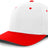 Pacific Headwear Twill Stretchfit Cap 430C WHITE/RED S/M