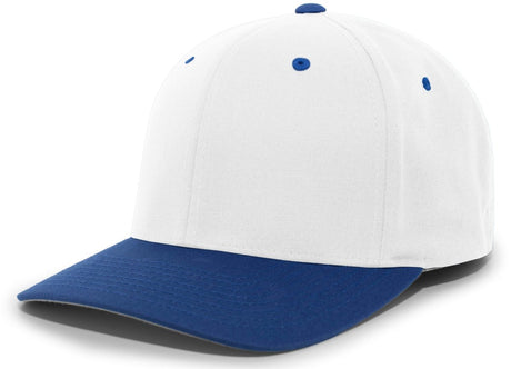Pacific Headwear Twill Stretchfit Cap 430C WHITE/ROYAL S/M