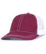 Pacific Headwear Vintage Trucker Snapback Cap - Pacific Headwear V67 CARDINAL/WHITE/CARDINAL OS