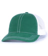 Pacific Headwear Vintage Trucker Snapback Cap - Pacific Headwear V67 KELLY/WHITE/KELLY OS