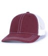 Pacific Headwear Vintage Trucker Snapback Cap - Pacific Headwear V67 MAROON/WHITE/MAROON OS