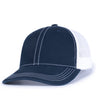 Pacific Headwear Vintage Trucker Snapback Cap - Pacific Headwear V67 NAVY/WHITE/NAVY OS