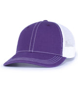Pacific Headwear Vintage Trucker Snapback Cap - Pacific Headwear V67 PURPLE/WHITE/PURPLE OS