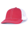 Pacific Headwear Vintage Trucker Snapback Cap - Pacific Headwear V67 RED/WHITE/RED OS