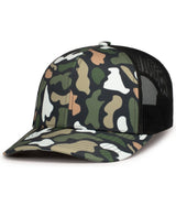 Pacific Headwear WEEKENDER DUCK CAMO TRUCKER SNAPBACK CAP - Pacific Headwear P686 BAYOU/LT CHARCOAL/BAYOU OS