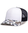 Pacific Headwear WEEKENDER DUCK CAMO TRUCKER SNAPBACK CAP - Pacific Headwear P686 BONE/LIGHT CHARCOAL/TIMBERLINE OS