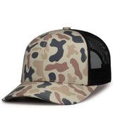 Pacific Headwear WEEKENDER DUCK CAMO TRUCKER SNAPBACK CAP - Pacific Headwear P686 CANYON/LT CHARCOAL/CANYON OS