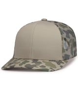 Pacific Headwear WEEKENDER DUCK CAMO TRUCKER SNAPBACK CAP - Pacific Headwear P686 KHAKI/COASTLAND/COASTLAND OS