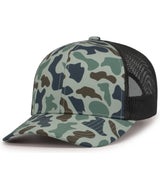 Pacific Headwear WEEKENDER DUCK CAMO TRUCKER SNAPBACK CAP - Pacific Headwear P686 MALLARD/LT CHARCOAL/MALLARD OS