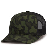Pacific Headwear WEEKENDER DUCK CAMO TRUCKER SNAPBACK CAP - Pacific Headwear P686 WOODLAND/LT CHARCOAL/WOODLAND OS