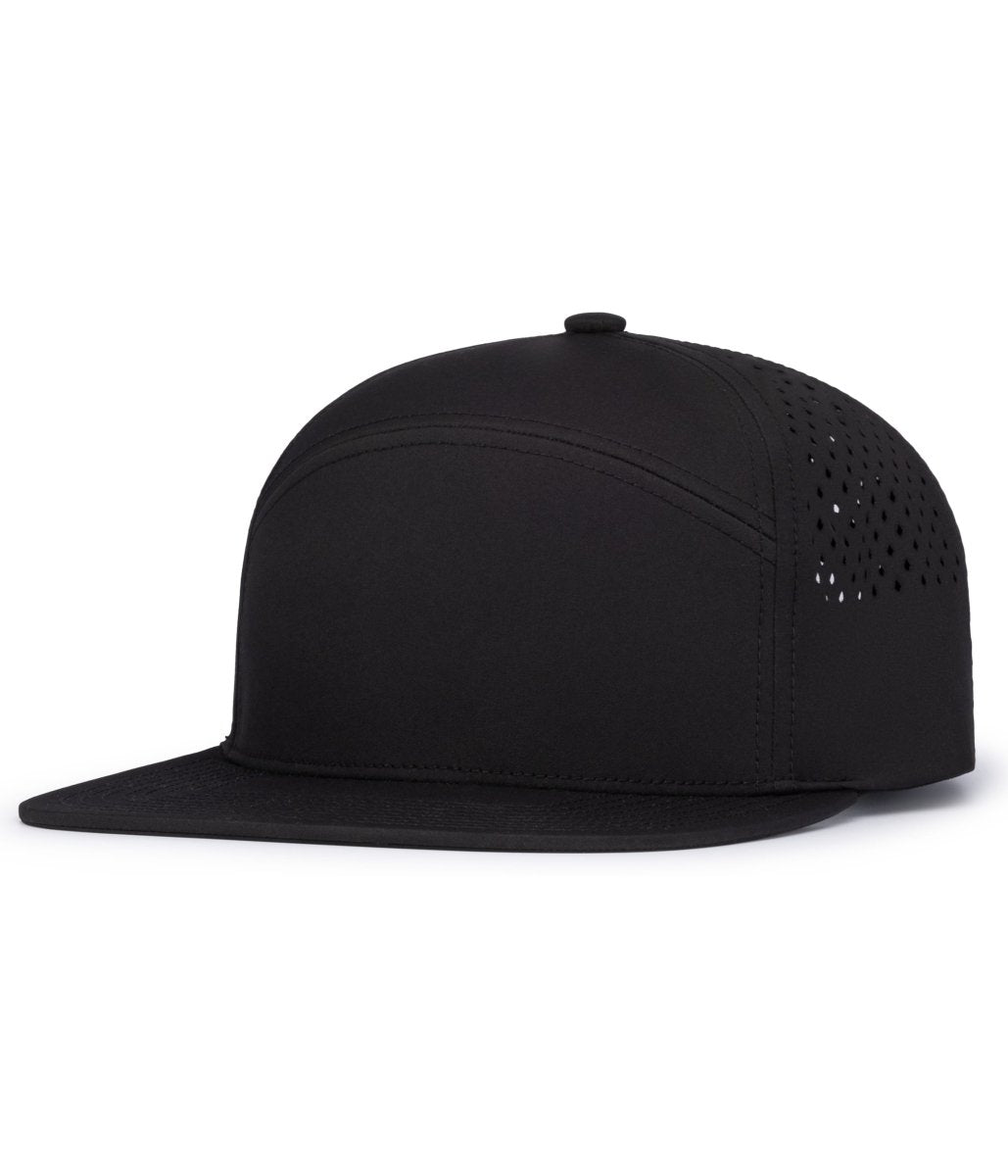 Pacific Headwear WEEKENDER PERFORATED 6 - PANEL ARCH CAP - Pacific Headwear P788 BLACK OS